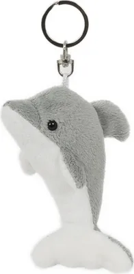 Produktbild von Schlüsselanhänger Delfin, grau, 13 cm, Meerestier