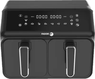 Produktbild von Fritteuse ohne Öl FAGOR Airfryer FG2X4L, 8L Kapazität, Doppelkammern 4L, 8 Kochprogramme, 2200W