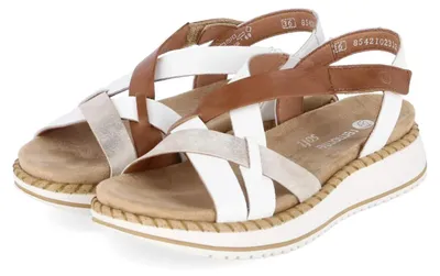 Immagine prodotto di Sandali da donna Remonte, colore bianco, in vera pelle liscia, taglia 42