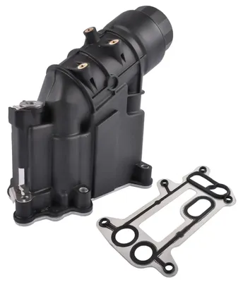 Image de Boîtier de filtre à huile avec joint - Pièce moteur - Compatible avec les modèles 1 (E81, E87), 3 (E90, E91, E93), 5 (E60), X1 (E84), X3 (E83) - Remplace les références 11427807799, 11427797392, 11427807177