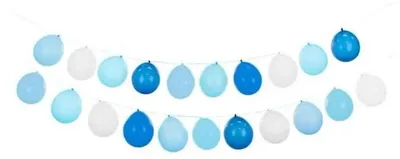 Produktbild von 3-in-1-Ballongirlande, blau – PartyDeco
