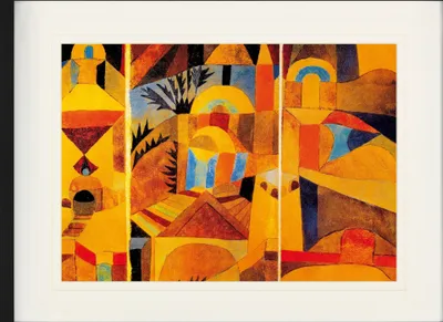 Produktbild von Paul Klee Gerahmtes Bild Mit Edlem Passepartout | Wand-Bilder | Im Bilderrahmen - Der Tempelgarten, 1920 (60 x 80 cm)