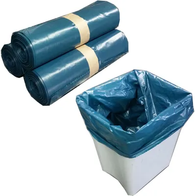 Produktbild von 25  Müllsäcke Blau 120 Liter Extra Stark Abfallsäcke Müllbeutel Blaue Säcke Reisfest