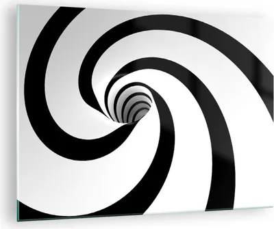 Produktbild von Bilder auf glas - Spirale Streifen Komposition - 70x50cm - Glasbilder - Wandbilder - Kunstdruck - zum Aufhängen bereit - Wanddekoration aus Glas - Glas Bilder - Wandbild auf Glas - GAA70x50-2649