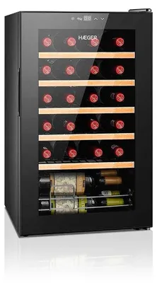Obrázek produktu pro Haeger WC-24B.006A, Kompresorová chladnička na víno, Stojací, 24 lahev/lahve, G, Vnitřní osvětlení, Černá