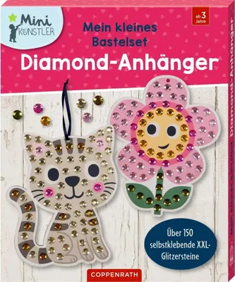 Image de Mini-artiste Mon petit kit de bricolage : pendentif diamant - fleur / chat