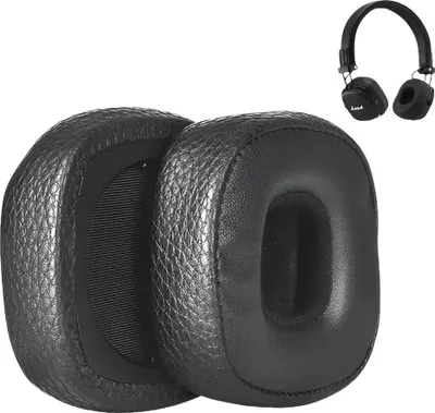Immagine prodotto di OHRPOLSTER di ricambio per Marshall Major III Black Over Ear Headphones Cuscino auricolare in materiale proteico, 1 paio di cuscinetti auricolari di ricambio
