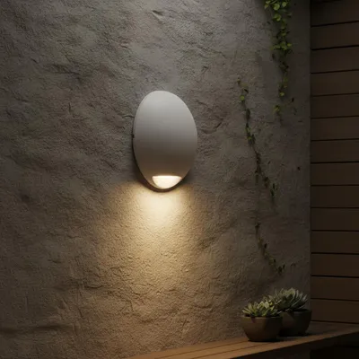 Productafbeelding van Wandlamp Passo enkel wit, AI-gegenereerde afbeelding