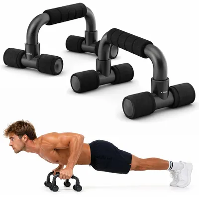 Productafbeelding van Hulser push-up handgrepen – Push-up stangen voor borst, schouders en triceps – Antislip push-up steunen – Compact en draagbaar fitnessapparaat