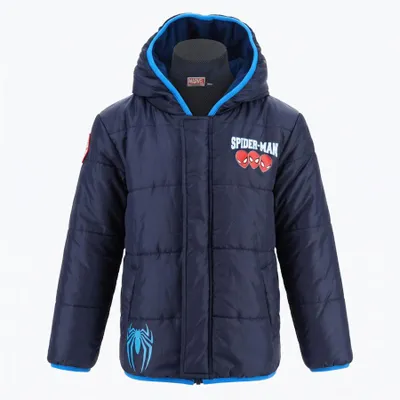 Produktbild von Winterjacke MARVEL Marvel Spiderman Kinder Winterjacke Jungen Jacke mit Kapuze - 104, Blau