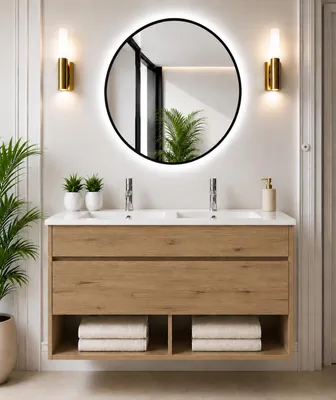 ORIGEN BATH NEBARI Hänge-Badmöbel mit Waschbecken 120x45 cm, Estepa