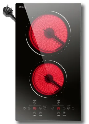 Glaskeramik-Kochfeld 2 Zonen 30 cm 3000 W Touch-Steuerung