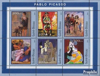 Produktbild von Briefmarken Guinea-Bissau 2001 Mi 1618-1623 Kleinbogen postfrisch Picasso-Gemälde