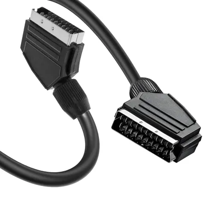 Zdjęcie produktu dla LinQ, kabel wideo SCART męski / męski, długość 3 m Wytrzymały, czarny