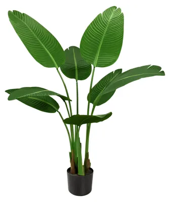 Image de Plante artificielle avec feuilles de bananier, 120 cm, pour intérieur et extérieur