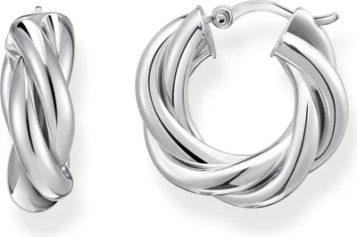 Produktbild von Creolen, Gedrehtes Design, Silber