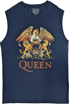 Image de Queen - Top sans manches "Classic" pour homme/femme unie RO5748 (L) (Bleu marine)