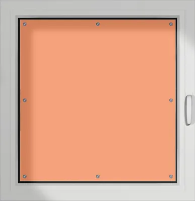 Produktbild von Wallario Lichtschutzbild, Dekorativer Sichtschutz Sonnenschutz 96 x 100 cm mit Motiv: Pastellorange - Verdunklung ohne Bohren
