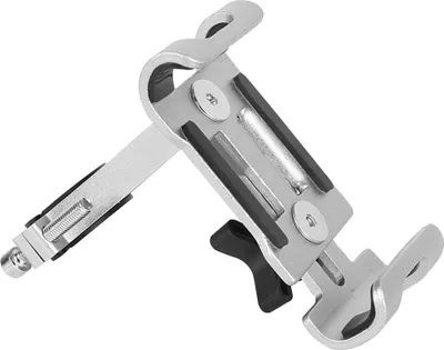 Produktbild von Universal Aluminium rutschfeste Motorrad Fahrrad Fahrrad Lenkerhalterung Telefonhalter Silber