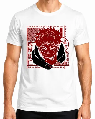 Obrázok produktu pre Jujutsu Kaisen Itadori Yuji Anime Manga Fan Gift Cosplay Pánske tričko, biele, XL