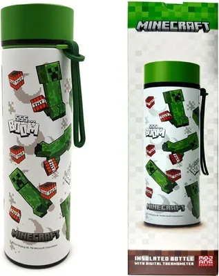 Productafbeelding van Minecraft thermosfles, 450 ml, geïsoleerde waterfles