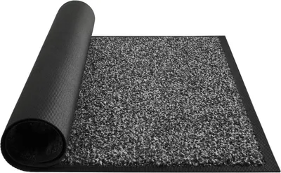 Produktbild von Fußmatte & Putzmatte - 90x60 cm - Fußabtreter für den Innen- und Außenbereich - Rutschfest - Grau