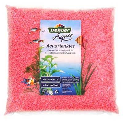 Produktbild von Dehner Aqua Aquarienkies, Körnung 4 - 6 mm, 5 kg, pink