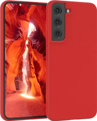 Produktbild von EAZY CASE Silikonhülle für Samsung Galaxy S22 5G Silikon Backcover Schutz in Rot