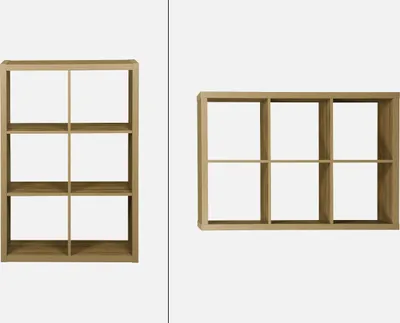 Immagine prodotto di Libreria a 2 livelli con 6 scomparti, Effetto legno miele