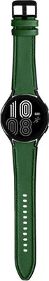 Produktbild von Strap-it Samsung Galaxy Watch 5 - 44mm Hybrid- Lederarmband (Grün)