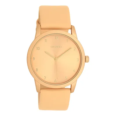 Produktbild von Oozoo Armbanduhr beige Leder Timepieces Damen Analog-Quarzuhr UOC11078
