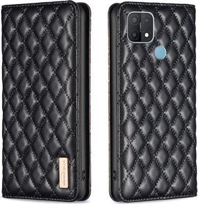 Produktbild von OPPO A15 Hülle, Elegant Bookstyle Flip Leder Kartenfächer Schutzhülle mit Ständer für OPPO A15 Schwarz