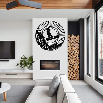 Produktbild von Wandkunst aus Metall, 4 Paneele Baum des Lebens Nachbildung - 59 "x30"/150x75 cm / Weiß