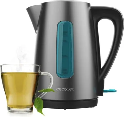 Produktbild von Cecotec Elektrischer Wasserkocher 1,7 L Thermosense 210 Steel. 2200 W, Edelstahlgehäuse, 360° drehbare Basis, ergonomischer C...