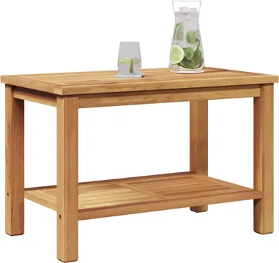Immagine prodotto di Tavolino con contenitore vidaXL, marrone, 70 x 40 x 45 cm, in legno massello di teak
