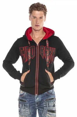Produktbild von CL415 Herren Sweatjacke mit modischem Markenprint