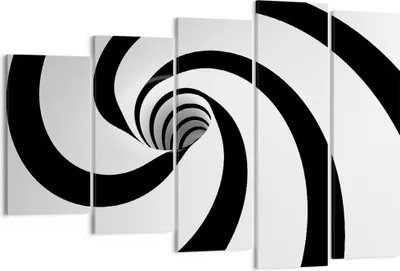 Produktbild von Bild auf Leinwand - Leinwandbild - Spirale Streifen Komposition - 150x100cm - Wand Bild - Wanddeko - Leinwanddruck - Bilder - Kunstdruck - Wanddekoration - Leinwand bilder - Wandkunst - EG150x100-2649