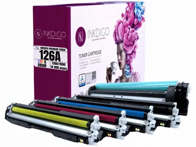 Produktbild von Inkdigo Trommel + Toner CE310 CE314A für HP LaserJet Pro 100 Color MFP M175A, M175b, M175c, M175e – CMYK,, KI-generiertes Bild