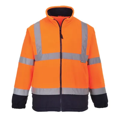 Produktbild von Portwest F301 Zweifarbige Warnschutz-Fleece-Jacke Orange/Navy Gr. XXL