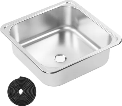 Immagine prodotto di 336x336x125 mm Lavello camper 304 acciaio inox grande capacità antigraffio per camper - yacht barca