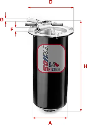 Produktbild von Kraftstofffilter SOFIMA S 1411 GC für RENAULT TRUCKS D-Serie Filtereinsatz