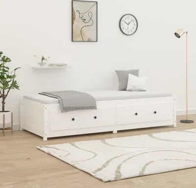 Produktbild von The Living Store Tagesbett Weiß 90x200 cm Massivholz Kiefer