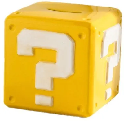Immagine prodotto di Salvadanaio per bambini, portamonete a forma di blocco di domande per bambini, portamonete per bambini, regalo per bambini e bambine, 12,5 x 12,5 x 12 cm