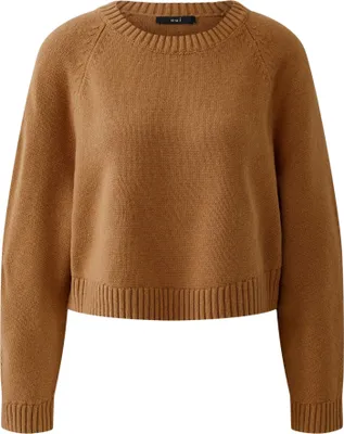 Produktbild von Oui Damen Pullover, Boxy geschnitten, Camel, Größe 40, Material Wollmischung