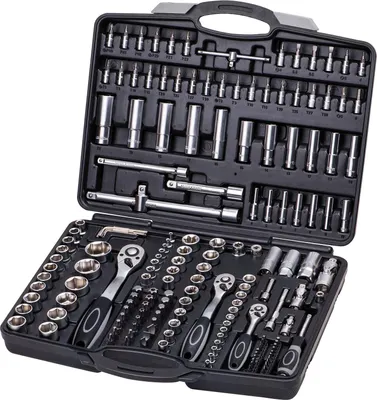 Immagine prodotto di Set di chiavi a bussola WGB 3983 1/4" + 3/8" + 1/2" con cricchetti reversibili 171 pezzi