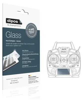 Image de 2x Protection ecrán pour Graupner MZ-10 HOTT Verre souple Film Protecteur 9H dipos