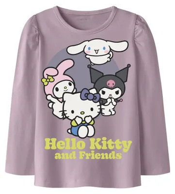 Productafbeelding van NAME IT meisjes top, model Nmfduri Hellok Ls, kleur Sky, Dawn Pink, maat 110 cm