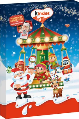 Zdjęcie produktu dla Kalendarz adwentowy Ferrero Kinder Mix w pięknie prezentującym się opakowaniu 151 g