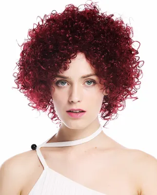 Produktbild von WIG ME UP Perücke kurz voluminös gelockt Rot Granatrot VK-11-39