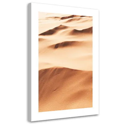 Image de Toile imprimée « Dunes de sable Nature » 70 x 100 Feeby Beige Image pour le mur, prête à être accrochée